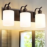 JAZAVA 3 Light Bathroom Vanity Light, Morden Vanity Lighting Fixtures Over Mirror Oil Rubbed Bronze Bathroom Sconces Wall Lig