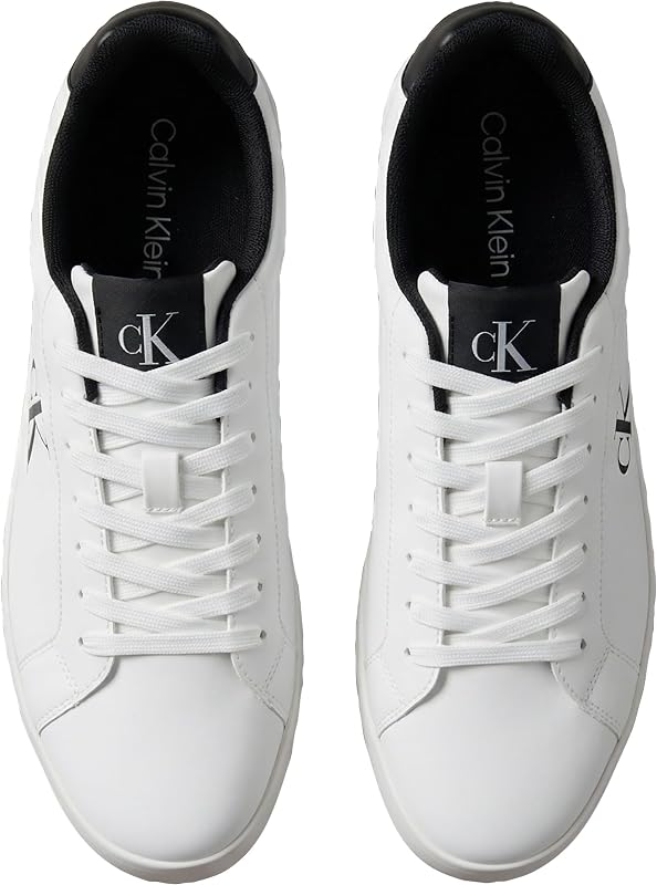 Baskets Cupsole Homme Derby avec Logo, Multicolore (Bright White/CK Black), 42 — photo 5 sur 6