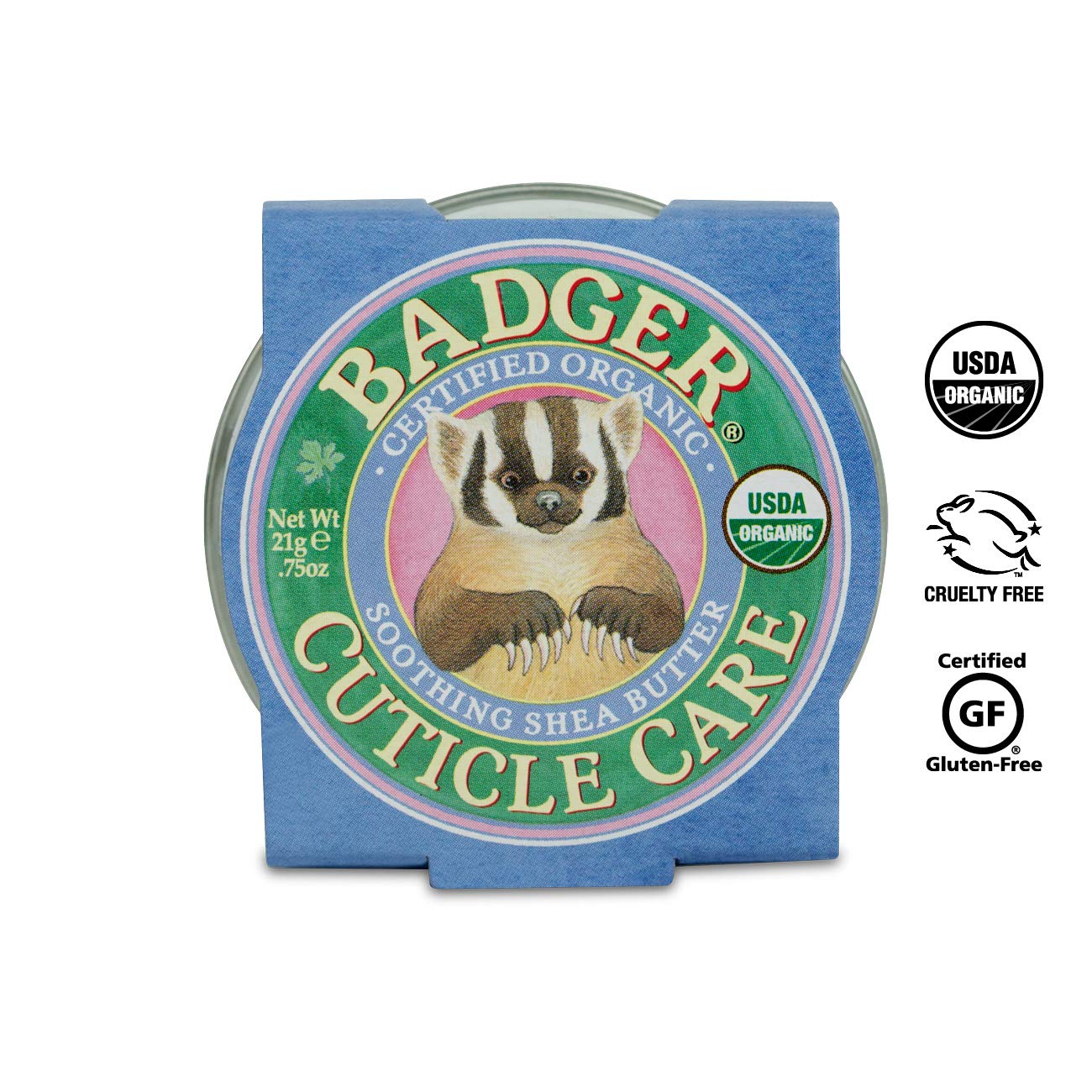 Badger - Cuticle Care, Soothing Shea Butter Cuticle Balm, Certified Organic, Nourish and Protect Cuticles and Nails, Fingernail Care, Protect Dry Splitting Cuticles, 0.75 oz (3 Pack): Beauty