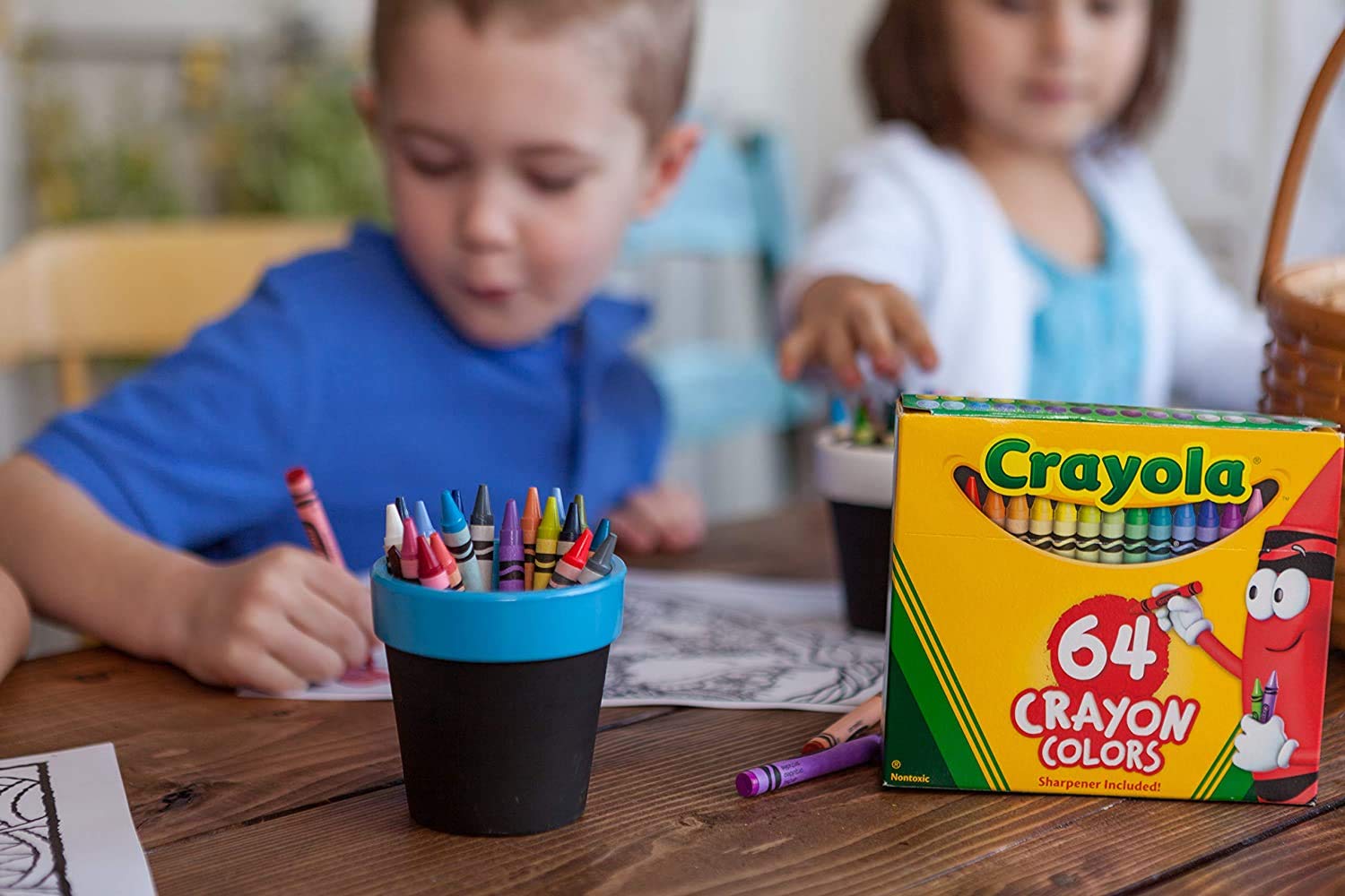 64-Pack Crayons with Sharpener