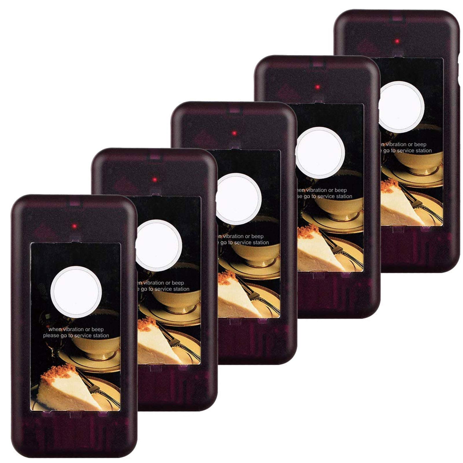 Retekess Pager Beeper Vibrator Receiver Compatible with Retekess T112 Wireless Calling System (5 Pcs)