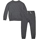 Volcom Boys Sweatsuit Set - 2 Piece Soft Fleece Crewneck Pullover Sweatshirt and Jogger Pants - Cozy Outfits for Boys 12M-7