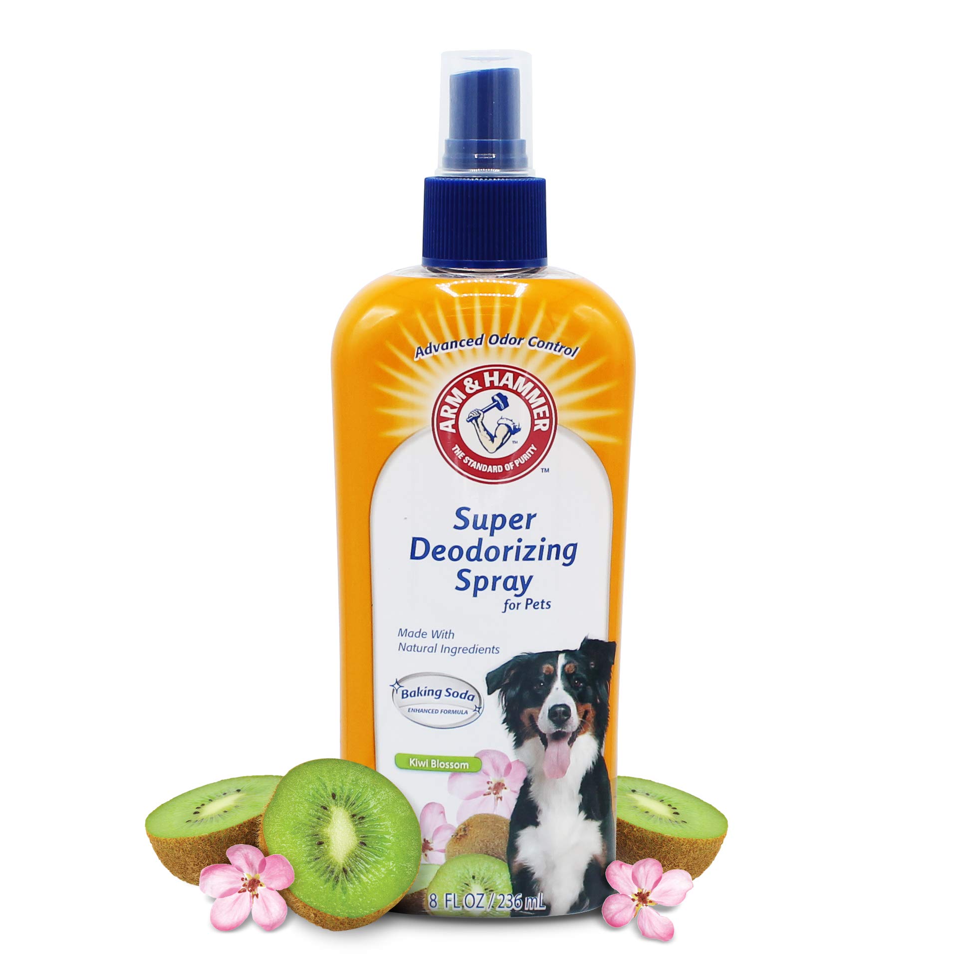 Arm & Hammer Super Deodorizing Spray for Dogs | Best Odor Eliminating Spray for All Dogs & Puppies, Kiwi Blossom Scent,8 Ounces