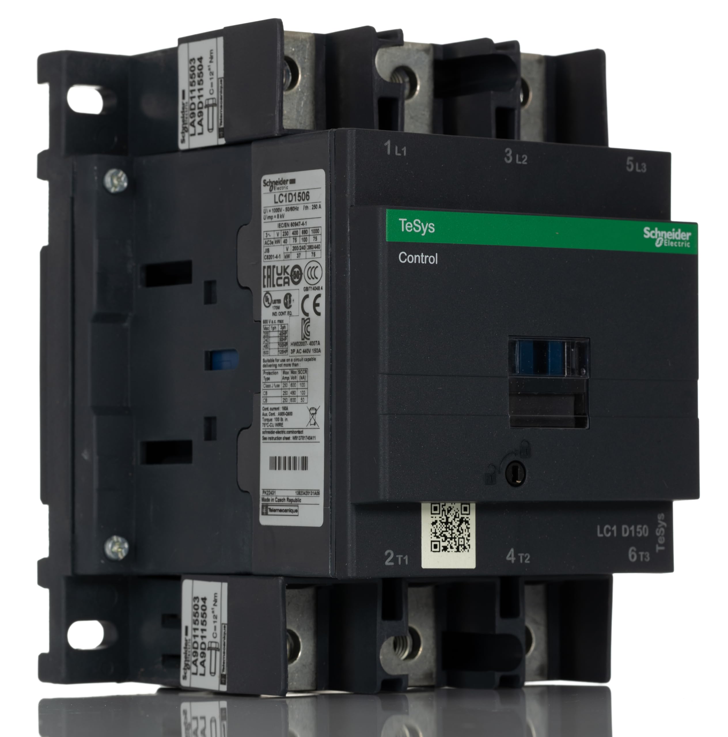 Schneider Electric TeSys D contactor - 3P(3 NO) - AC-3 - = 440 V 150 A - 110 V AC 50/60 Hz coil