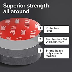 Strong Ceramic Round Magnets With Adhesive Backing