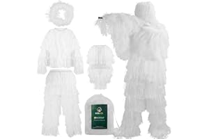 Kalkal Ghillie Suit, Camouflage Hunting Apparel for Men, Double-Stitched, Adults Gilly Suit for Jungle Hunting Halloween