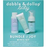 Dabble &amp; Dollop Baby Minis Kit &ndash; Fragrance-Free, Tear-Free Shampoo &amp; Body Wash, Bubble Bath and All Over Lotion, Travel Size Baby Toiletries or Gift Set for Newborns &amp; Sensitive Skin