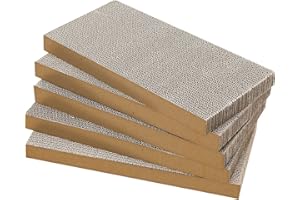 AGYM 5 Packs Cat Scratcher, 5 Packs Refill Cat Scratching Pad Cardboard for Indoor Cats and Kitten, Large Size Durable&Premium Recyclable Cardboard Cat Scratcher