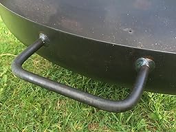 Feuerschale aus Stahl 790 mm / mit 3 Beinen und 2 Griffen + gratis