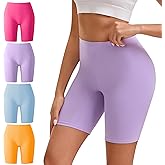 INNERSY Women's Cotton Boyshort Underwear High Waisted Anti Chafing Shorts Soft Panties 4 Pack