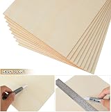 YOUNTHYE 24Pcs A4 Plywood Sheets 300x200x2mm Unfinished Balsa Wood view 4