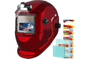 TRQWH Auto Darkening Welding Helmet Welding Hood Solar Powered True Color Welding Mask 2 Arc Sensor Wide Shade 9-13 Flaming S