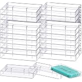 Wenqik 30 Pcs Clear Cassette Tape Case Audio Plastic Blank Storage Case | Music Empty Cassette Box Organizer, Voice Recording Holder for Art Collection