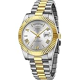 NIBOSI Men Watches Analog Quartz Stainless Steel Rose Gold Silver Watches for Men Waterproof Business Classic Desiger Wrist Watch with Day Date