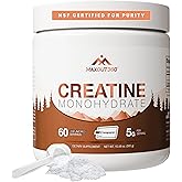 MaxOut360 Creapure Creatine Monohydrate Powder, 60 Servings, Unflavored, NSF Certified Creatine for Muscle Growth, Strength & Recovery, Pure German Creatine Monohydrate for Women & Men