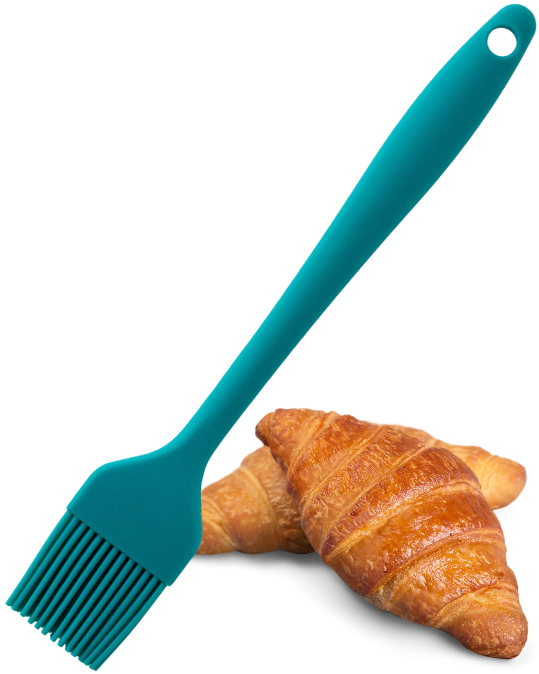 Taylors Eye Witness Lagoon Blue Silicone Pastry Coating Brush - Dishwasher Safe. Basting, Glazing & Greasing. Non-Stick Bristles for Even Liquid Spread. Odour, Heat & Stain Resistant 5 Year Guarantee — image 1