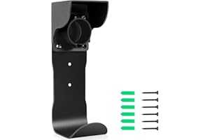 VarCozy EV Charger Holder, Wall-Mount Connector Nozzle Holster Dock with J-Hook for SAE J1772, Electric Car Charger Cable Holder, and Electric Vehicle Plug Combination for Outdoor/Indoor
