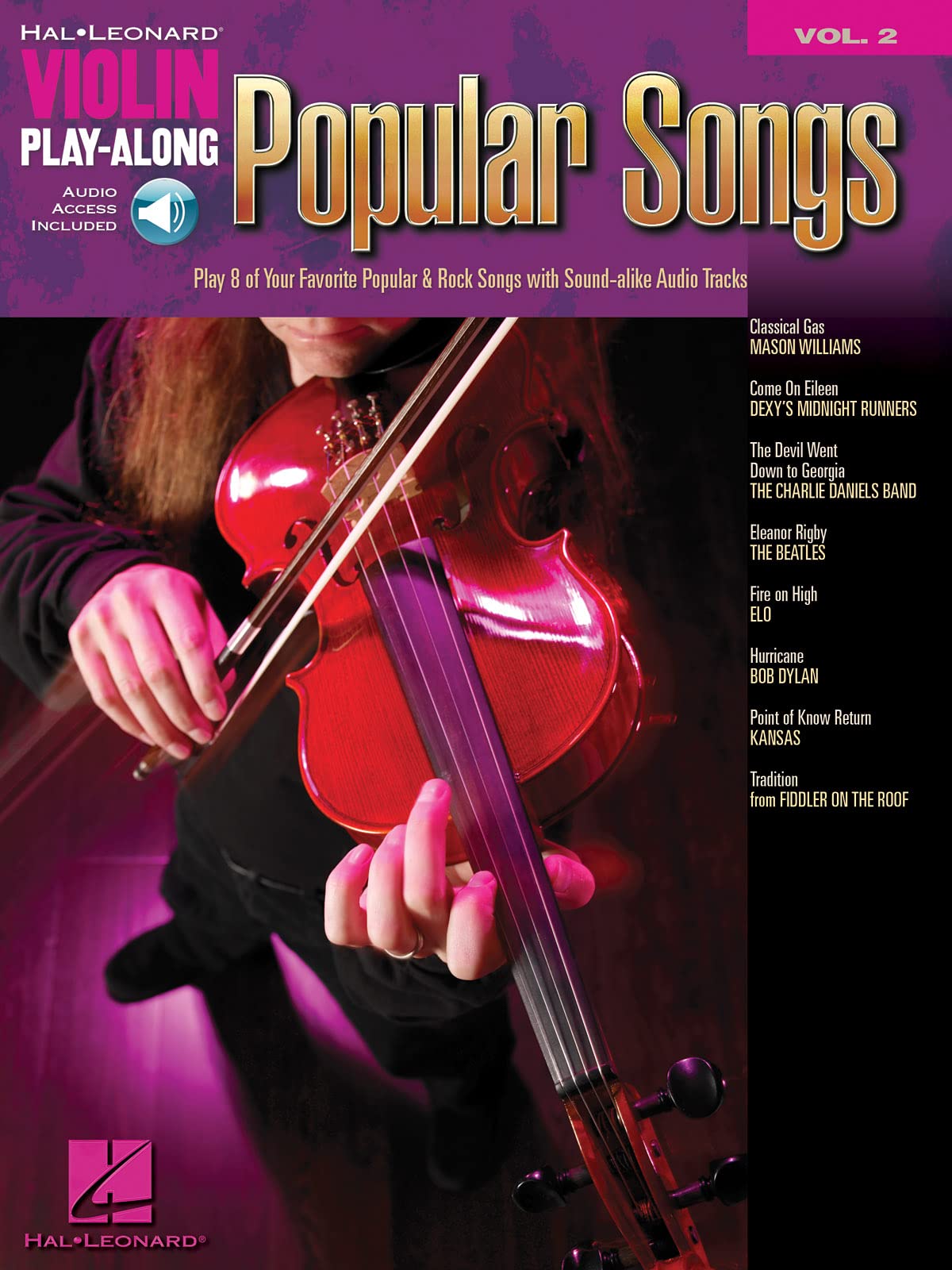 Violin Play-Along Volume 2 Popular Songs Violin (Book/Online Audio) (Hal Leonard Violin Play Along) (Includes Online Access Code)