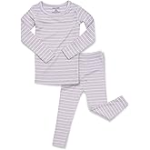AVAUMA Stripe Pattern Baby Boys Girls Pajama Set Kids Toddler Snug fit Ribbed Sleepwear pjs for Daily Life Style