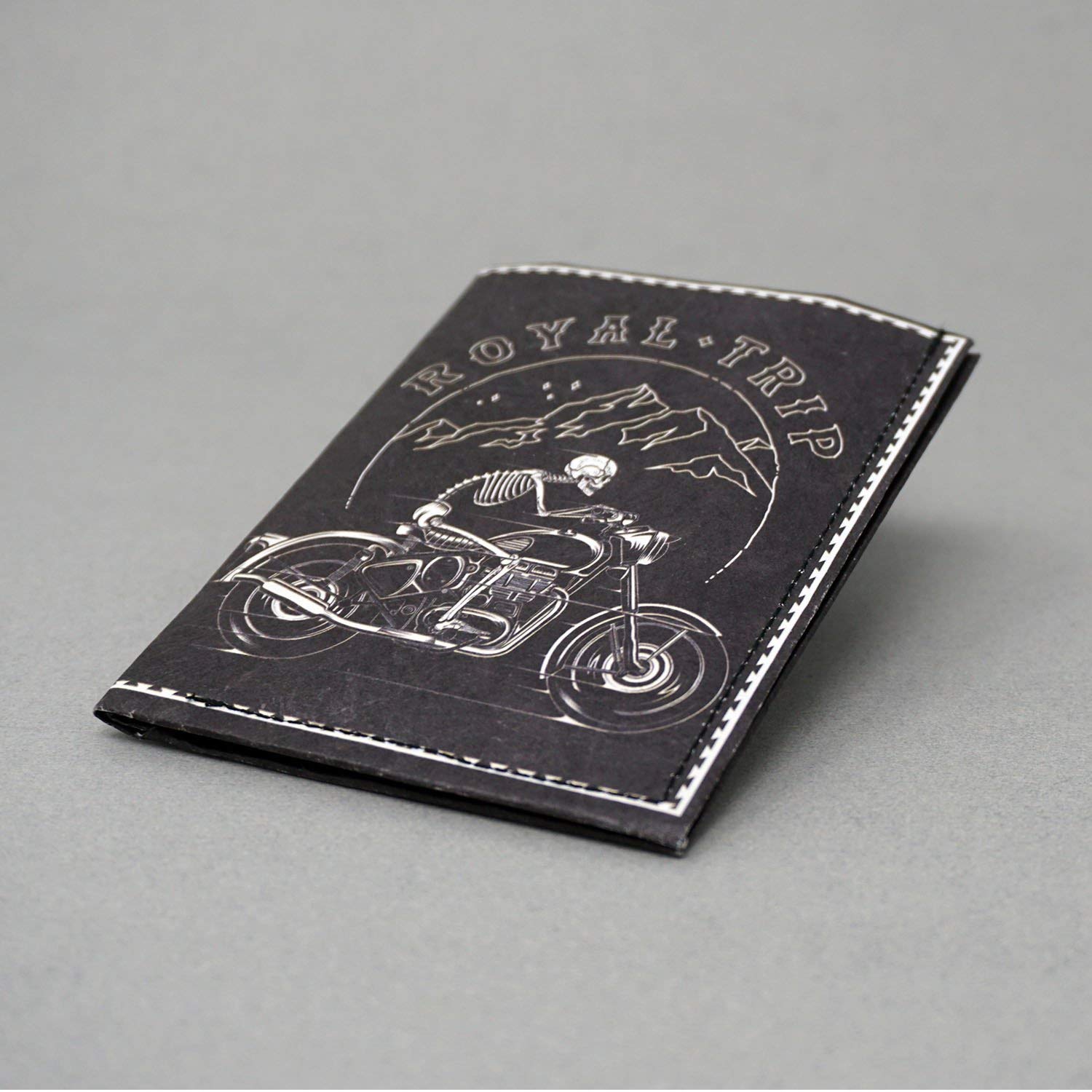 SUPERVEK Royal Trip Enfield Bike Tyvek Wallet - Vegan, RFID Blocking, Water-Resistant Slim Wallet For Men & Women