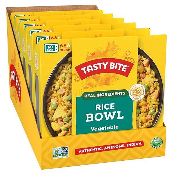 TASTY BITE VEGETABLE BIRYANI RICE BOWL, READY TO...