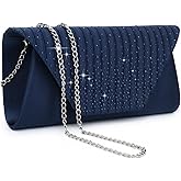 Dasein Women Evening Bags Wedding Purses Handbags Party Clutches Cocktail Prom Formal Clutch with Glitter Rhinestones