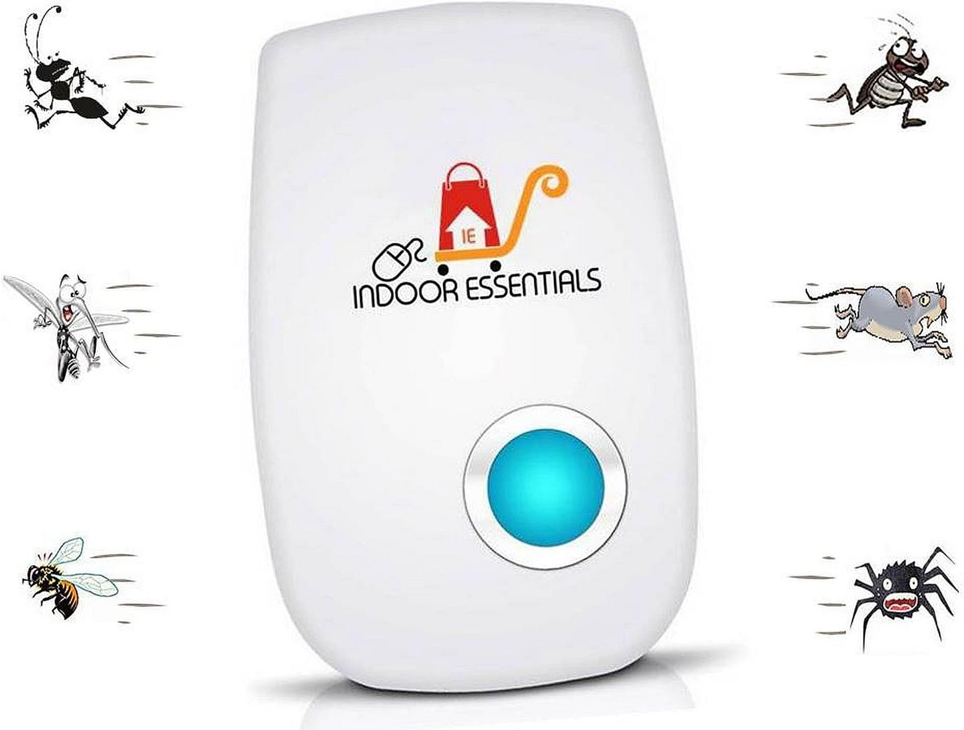 Indoor Essentials Optimal Pest Control Ultrasonic Repellent | Powerful Plug-in 'NO More' Pests Guaranteed Indoor Electromagnetic Electronic Pest Repeller for Insects, Mice, Bugs, Spiders (New Model)