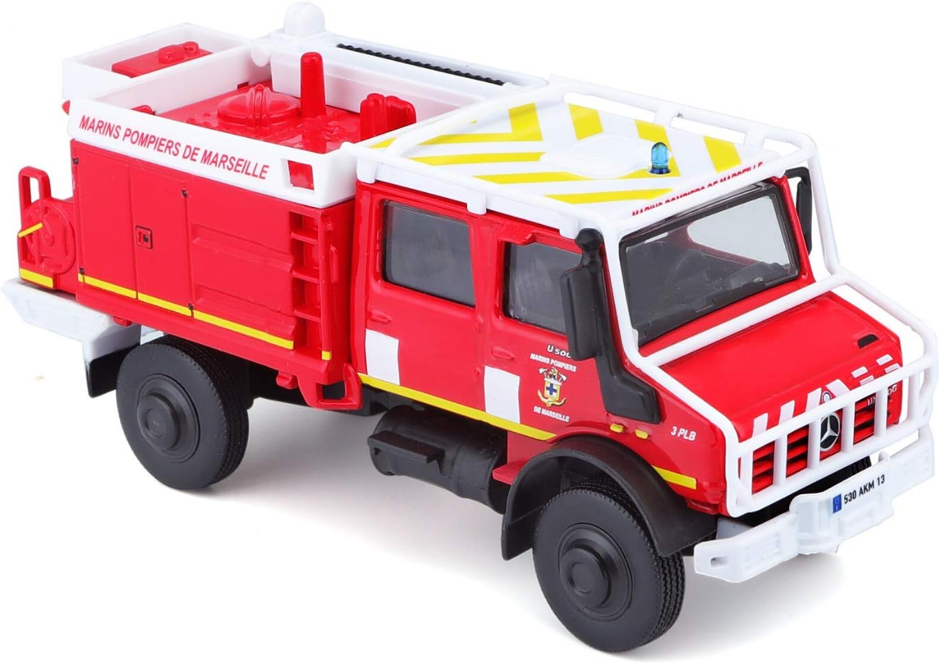 Bburago May Cheong 32017 1/55 Mercedes Benz unimog-Marseille-Display Box of 18 Pieces, RED, 22.5 centimètres - Image 3