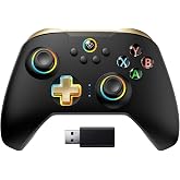 Aolion gaming N10 Wireless Controller for Switch, PC, iOS &amp; Android, Black | Hall Effect Joysticks, 1000Hz Polling, Bluetooth, 2.4G &amp; Wired Modes, RGB Lighting, Back Buttons, Turbo, Motion Control