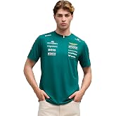 PUMA Aston Martin F1 Men's 2026 Lance Stroll Team Tshirt | Regular fit, All the latest team and partner logos, Short sleeve with round neck collar, Officially licensed