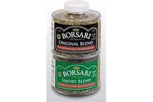 Borsari Seasoned Salt Combo - Multi-Use All Purpose Savory and Original Seasonings - Gourmet Sea Salt Blends With Herbs and Spices - Gluten Free - Set of 2, 4 oz Shaker Bottles