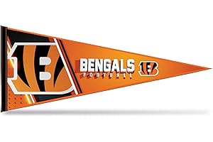 Rico Industries NFL Football Cincinnati Bengals Primary 12" x 30" Felt Wall Décor Pennant - Great for Home/Bed Room/Man Cave 