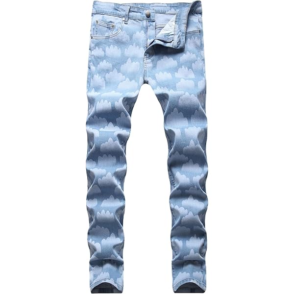 Maiyifu-GJ Mens Slim Fit Ripped Distressed Jeans Tapered Leg