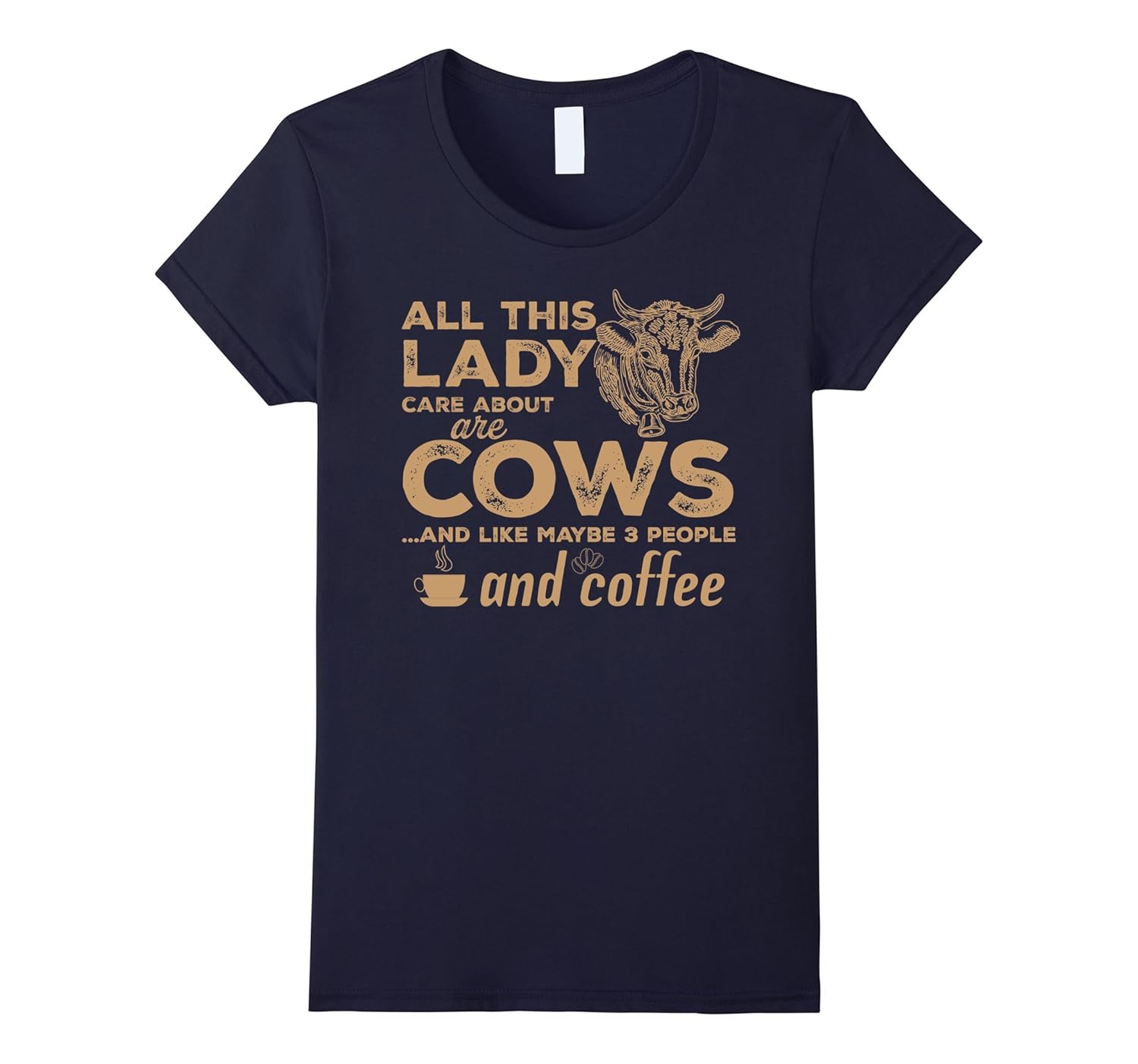 Womens All This Lady Care About Are Cows, Cows Lover Gift tshirt-ANZ