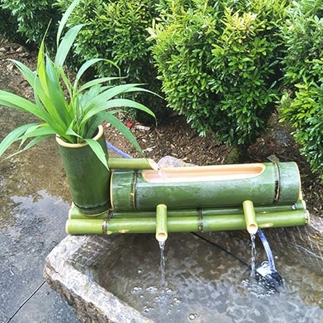 Amazon Co Jp 竹の噴水 竹の風水噴水屋外日本庭園機能スパウトとポンプ庭の装飾 55cm 7w Diy 工具 ガーデン