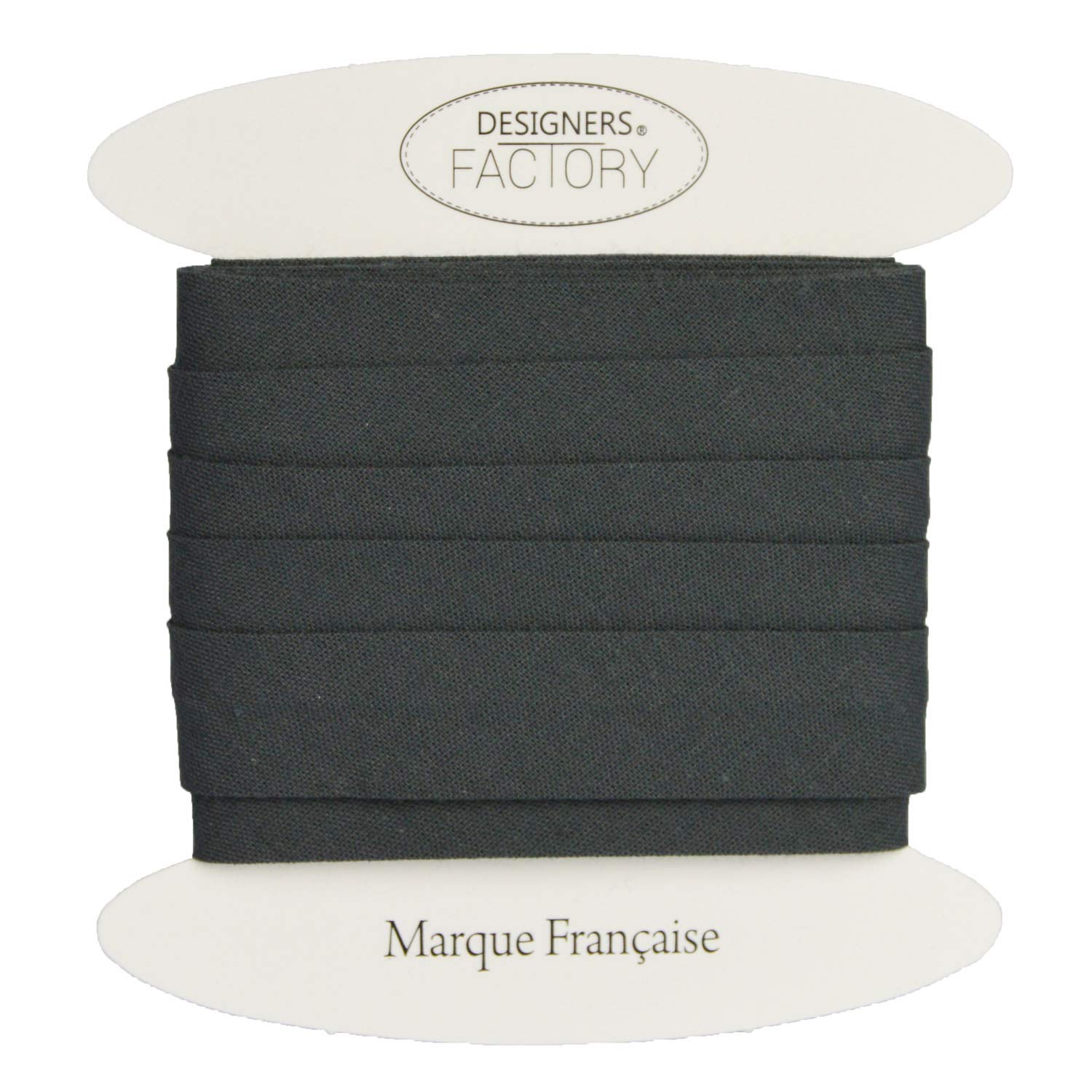 designers-factory Beautiful Quality Plain Cotton Bias Binding - Cotton Bias Binding - available in several colours and two sizes (By 10 meters, Anthracite grey)