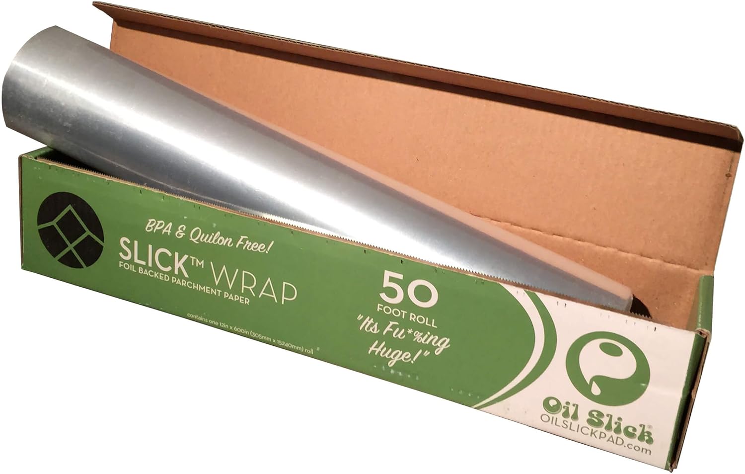 Oil Slick Wrap Foil Backed Parchment Paper 12"x600" Alternative to