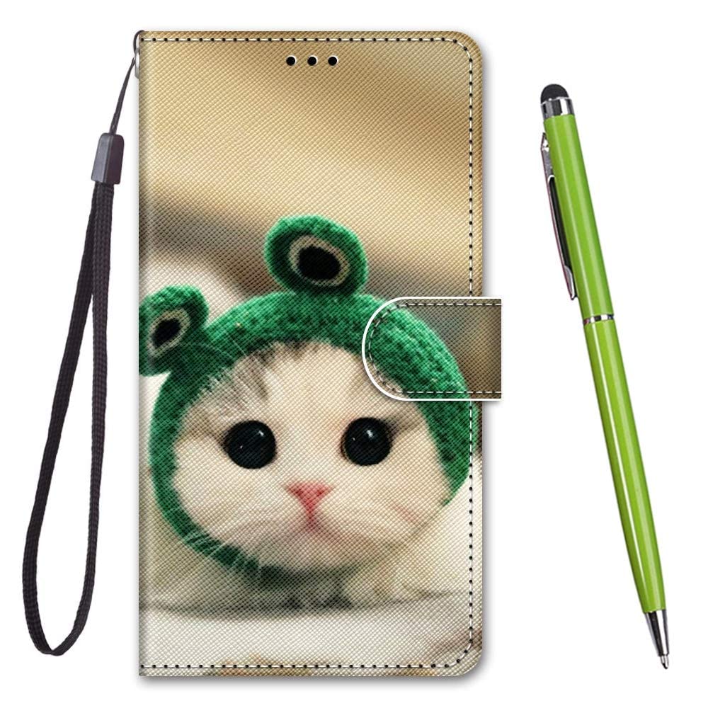 TOUCASA Compatible with Motorola Moto E22i 4G/E22 4G Case, Phone Case Flip Wallet Leather Magnetic Folio Cover Kickstand Card Slots Folio Protection Motorola Moto E22i 4G/E22 4G (Frog Kitten)