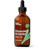 Plant Therapy Rosemary & Castor Oil - 4 oz Hair Treatment for Growth, Shine, Softness, Healthy Scalp & Hair Mask