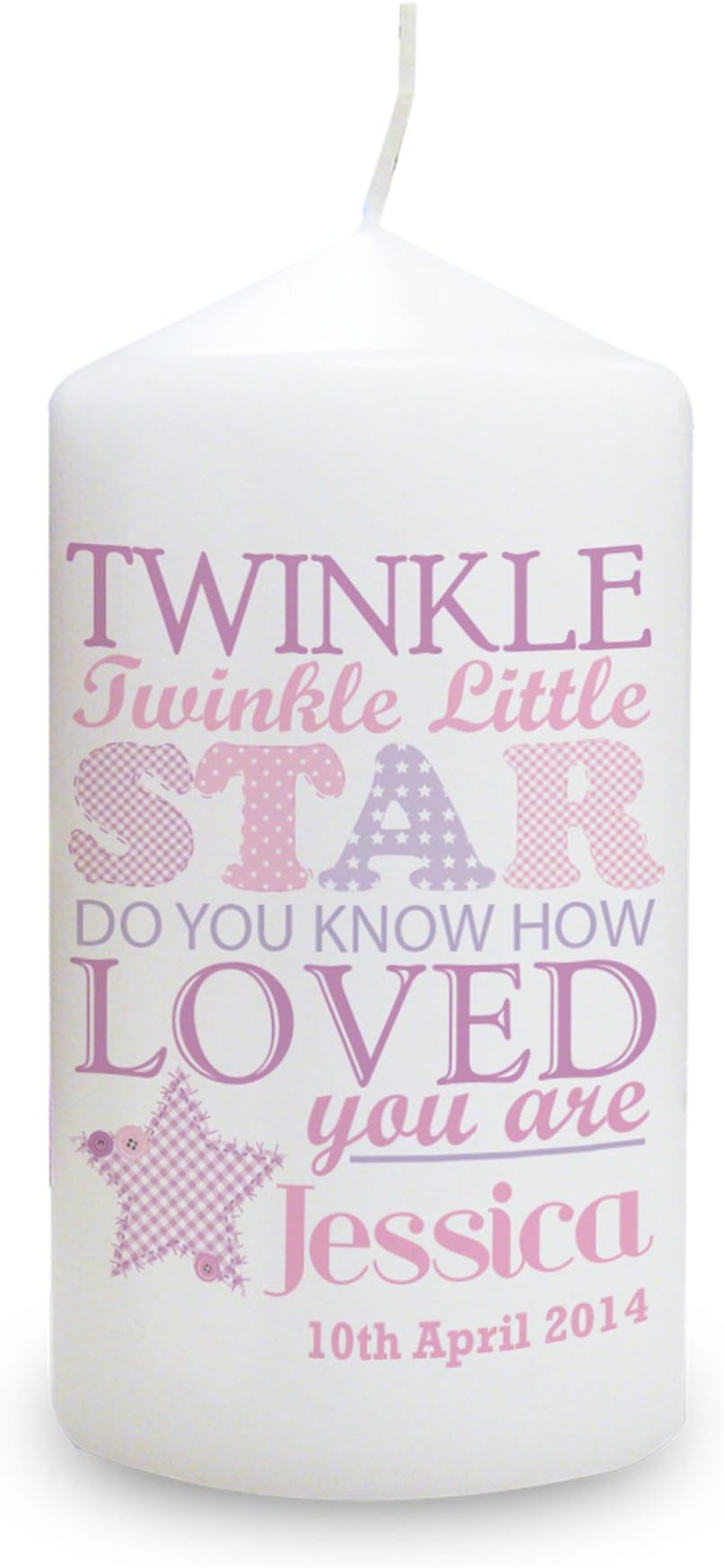 Personalised Twinkle Girl Candle, Lovely Gift Idea