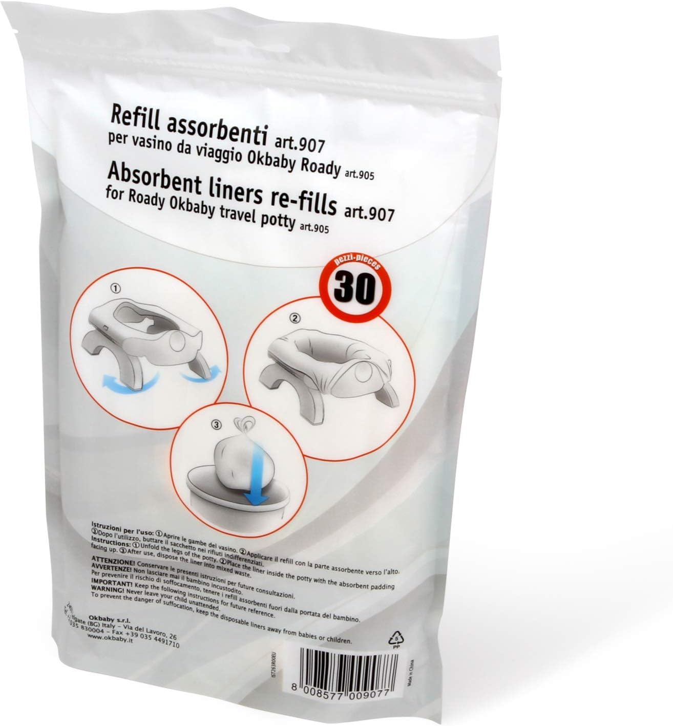 OKBaby Disposable Potty Liner Refills, 30-Piece, Nope, 30-Pieces