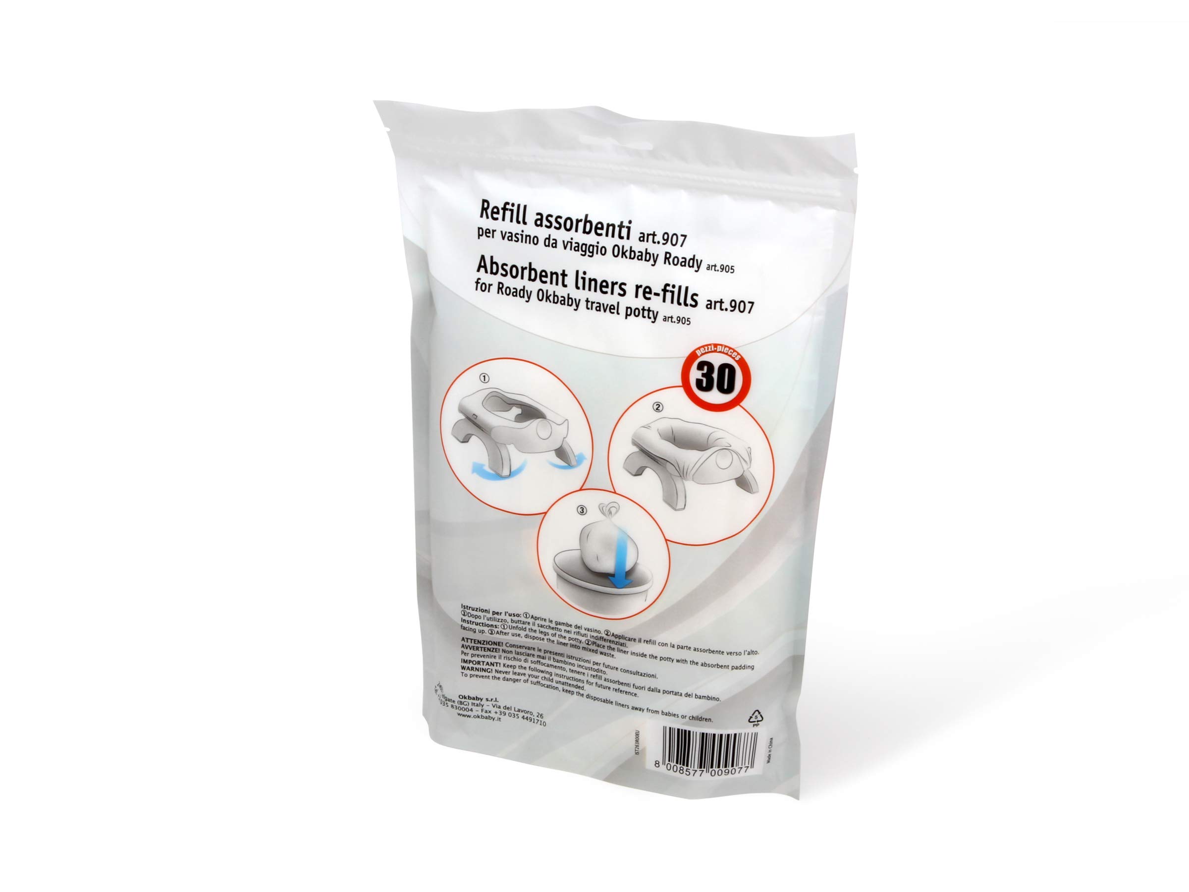 OKBaby Disposable Potty Liner Refills, 30-Piece