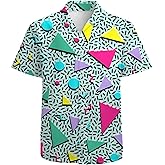 Mens Funny Hawaiian Shirts 3D Graphic Button Down Short Sleeve Tropical Holiday Beach Aloha Shirt