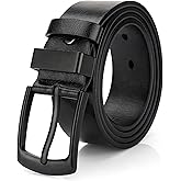 maikun Mens Casual Dress Belt, Mens Leather Black Belt, Casual Wear Jeans Pants