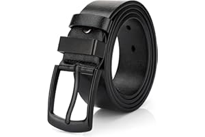 maikun Mens Casual Dress Belt, Mens Leather Black Belt, Casual Wear Jeans Pants