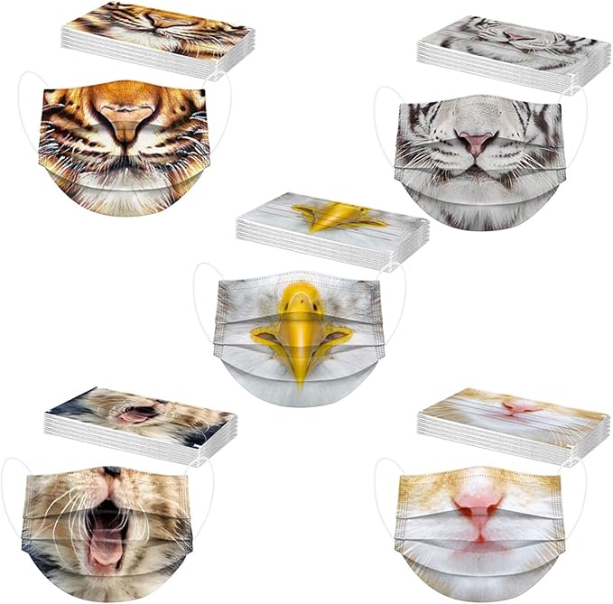 Amazon マスク 50枚 Maszone おもしろマスク 使い捨てマスク 不織布マスク 保護マスク 可愛い マスク 柄マスク 大人用サイズ 三層構造 大人用マスク 高密度フィルター スポーツ マスク 通気性 マスク お洒落 男女兼用 お出かけ安心 Maszone 布マスク