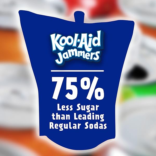 KOOL-AID JAMMERS BLUE RASPBERRY FLAVORED DRINK, 10 CT BOX, 6 FL OZ POUCHES