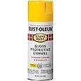 Rust-Oleum 7747830 Stops Rust Spray Paint, 12 oz, Gloss Sunburst Yellow