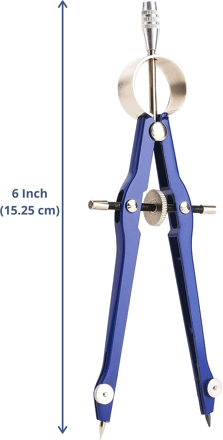 Mr. Pen- Professional Compass with Lock and Free Life TIME Lead Replacement, Compass for Geometry, Spring Bow Compass, Precision Compass Math, Drafting Compass, Compass Drawing, Metal Compass : Office Products
