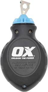 OX Tools Pro Aluminium Kevlar Chalk Line Reel Refill Blue Durable Tradesperson view 2